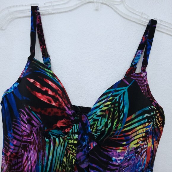 Miraclesuit Tropicat Marina Underwire Tankini Top - Picture 5 of 16